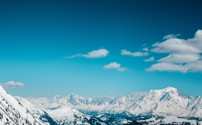 雪山鸟瞰图